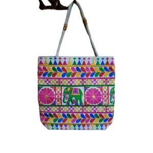 NWOT Embroidered Tote Handbag from India.
